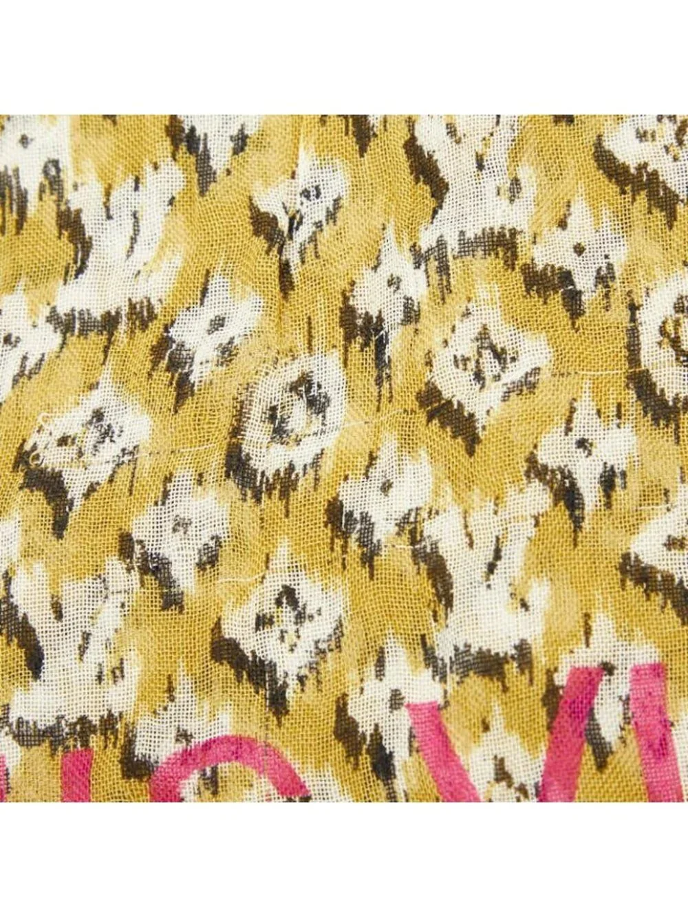 Louis Vuitton Monogram Etor Leopard Shawl Brown Cashmere Silk Scarf